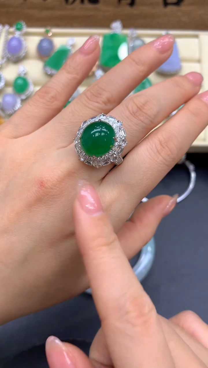 【闪购商品】翡翠戒指18K金镶嵌604-中国好珍宝