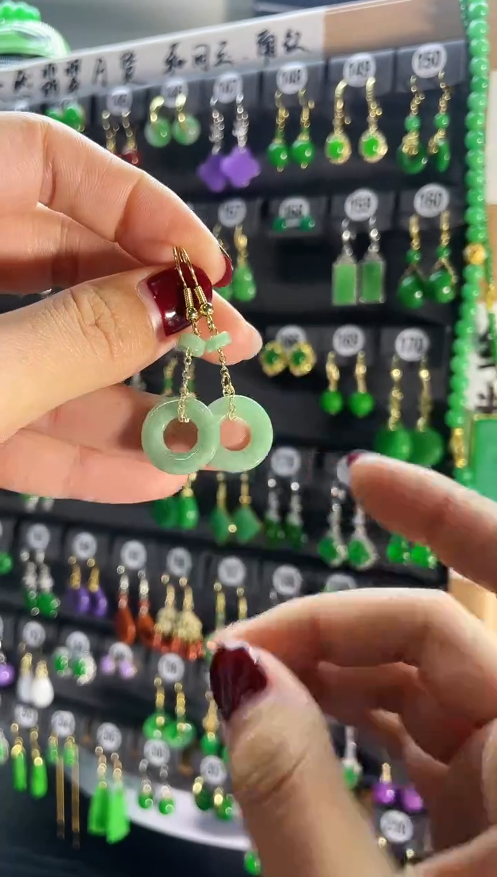 【闪购商品】翡翠耳饰银S925镶嵌018....