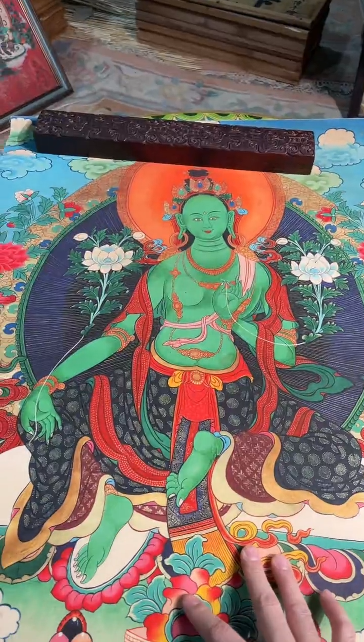 卷轴画卷轴画天天的唐卡tk16