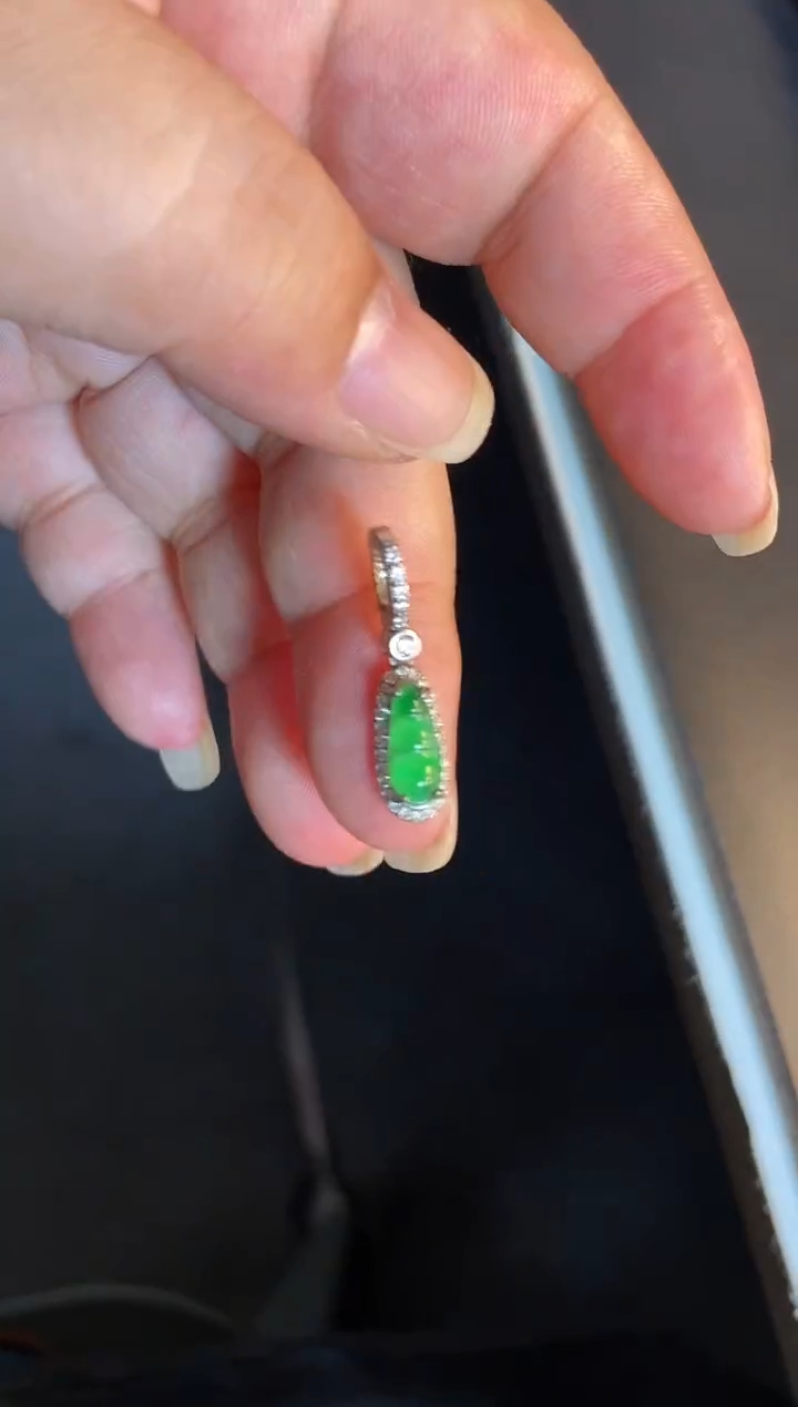 吊坠(不含链)银S925镶嵌翡翠1