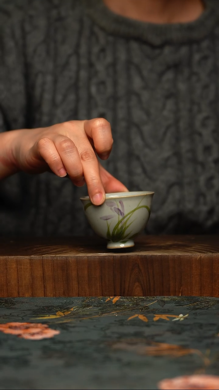 瓷片釉下彩手工手绘同款陶器