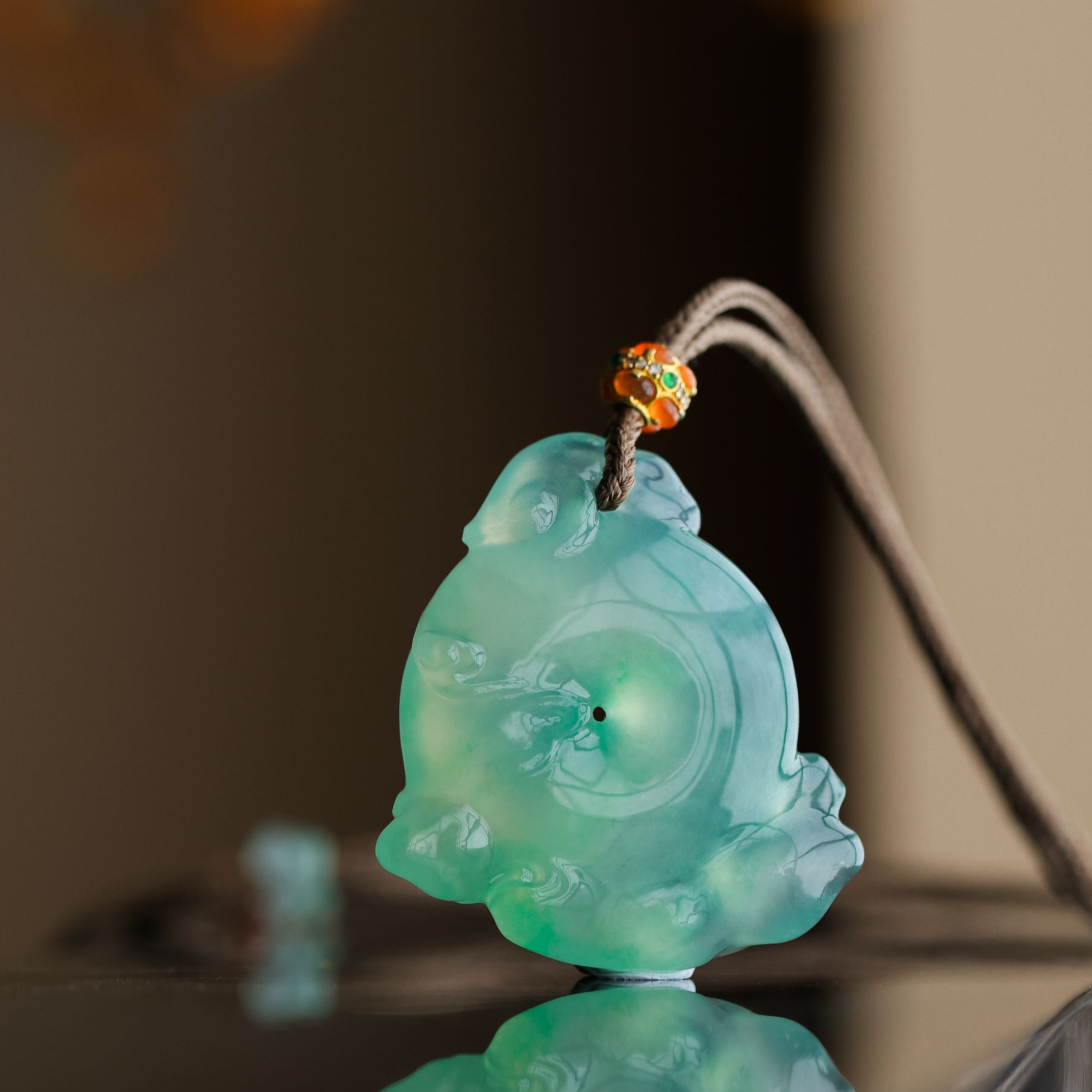 【庄家翡翠】一境圆融翡翠挂件吊坠