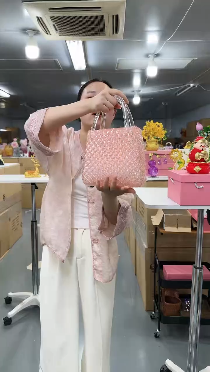 藤金沃水晶琉璃摆设  包