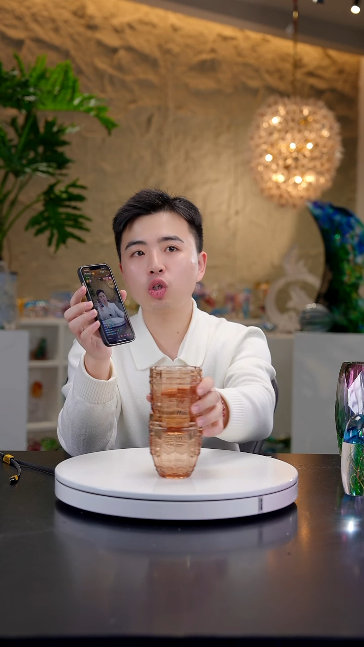 手工艺品琉璃冬**阳水杯2只