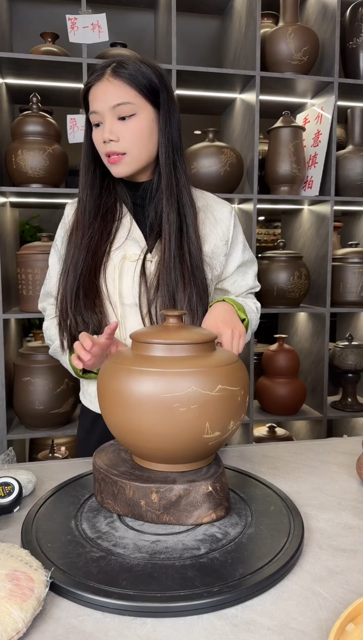 【闪购商品】罐本陶手作坭兴陶2-3斤装茶叶罐手工痕迹