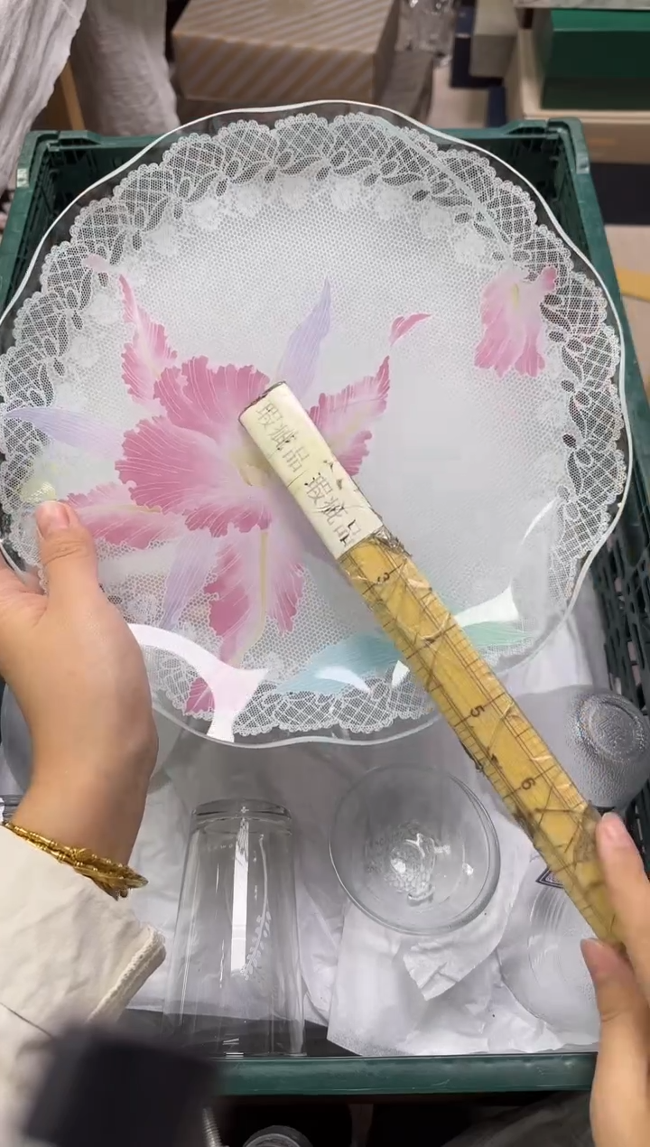 手工艺品玻璃若*月825瑕疵