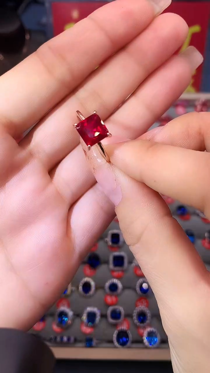 【闪购商品】红宝石戒指银S925镶嵌1111111