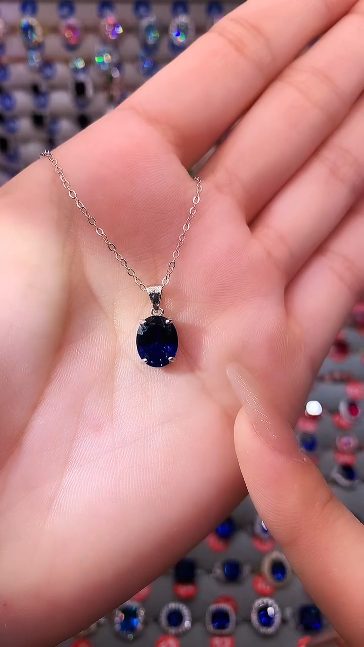 【闪购商品】蓝宝石戒指银S925镶嵌111111