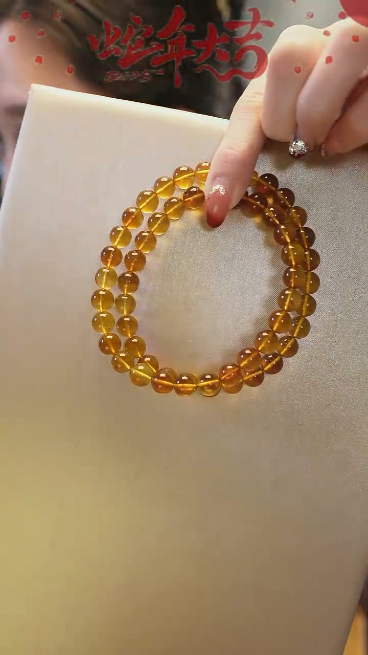 【闪购商品】琥珀项链未镶嵌灵草珀8m 妈妈链
