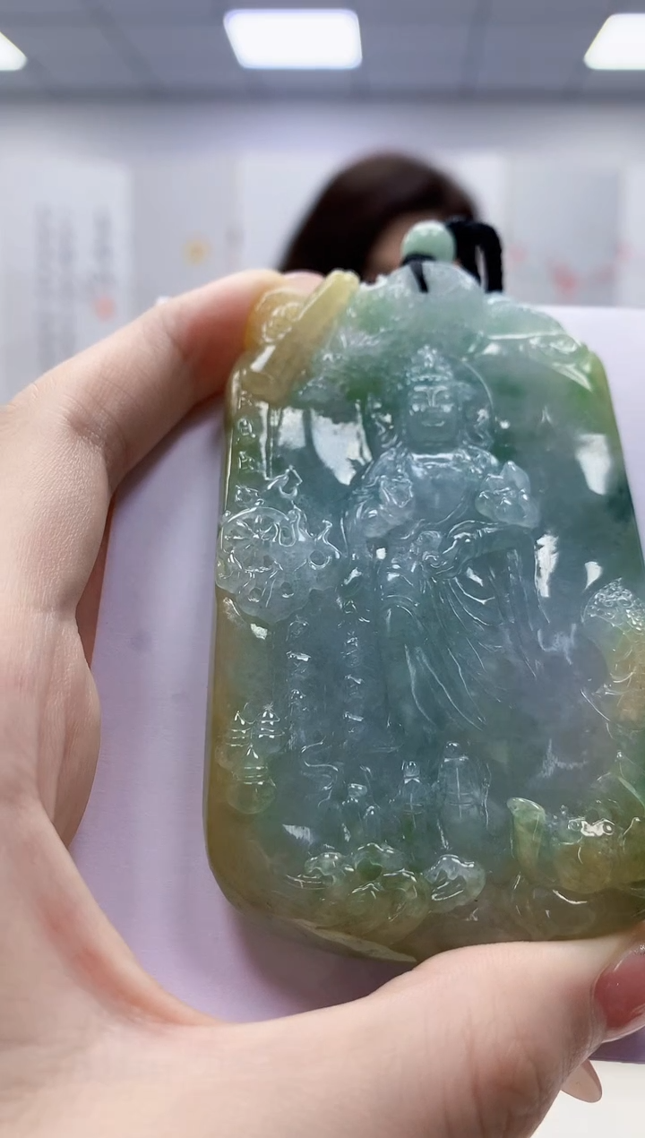 未镶嵌定制翡翠奈****粥4829jw-毛货挂件85