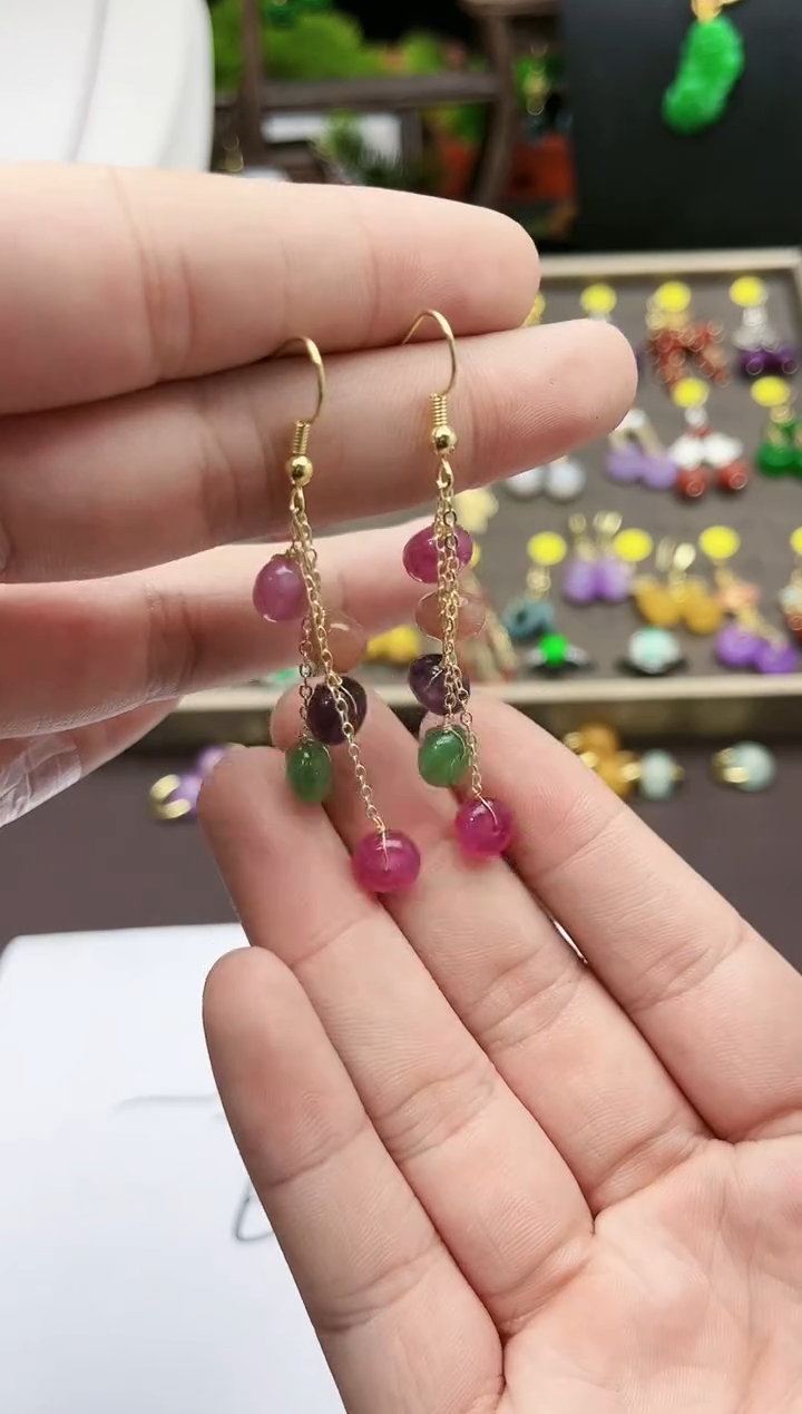 【闪购商品】玛瑙/玉髓耳钉银S925镶嵌910000