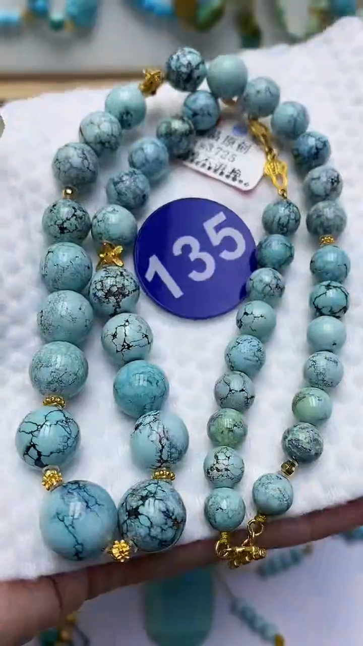 【闪购商品】绿松石项链18K金镶嵌135