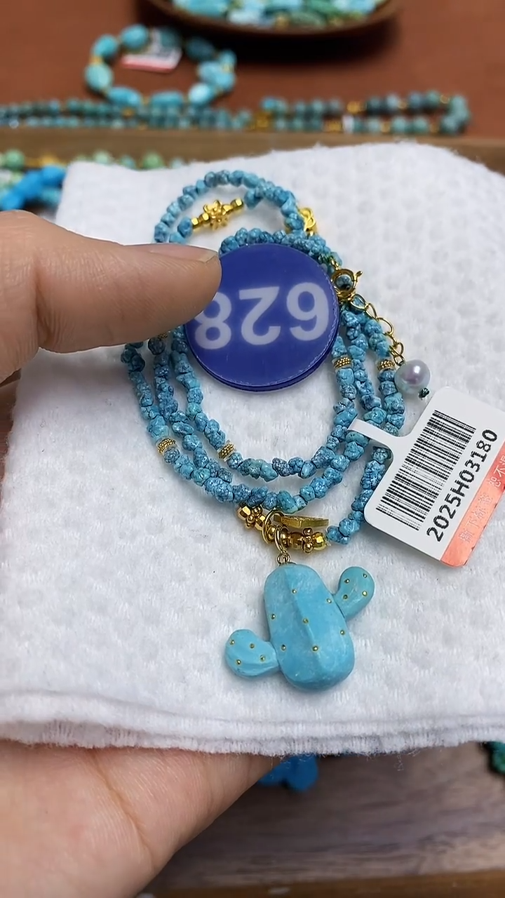 【闪购商品】绿松石项链银S925镶嵌628