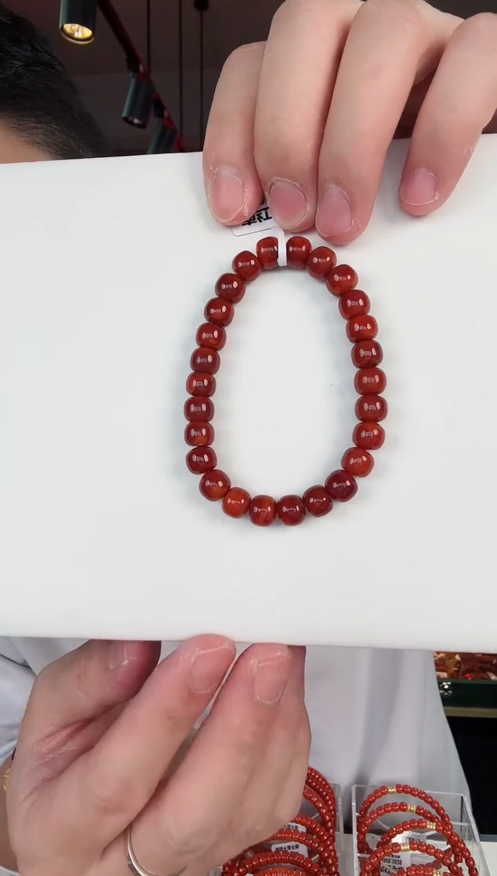 【闪购商品】南红玛瑙瓦西老型手串8+未镶嵌一个/条