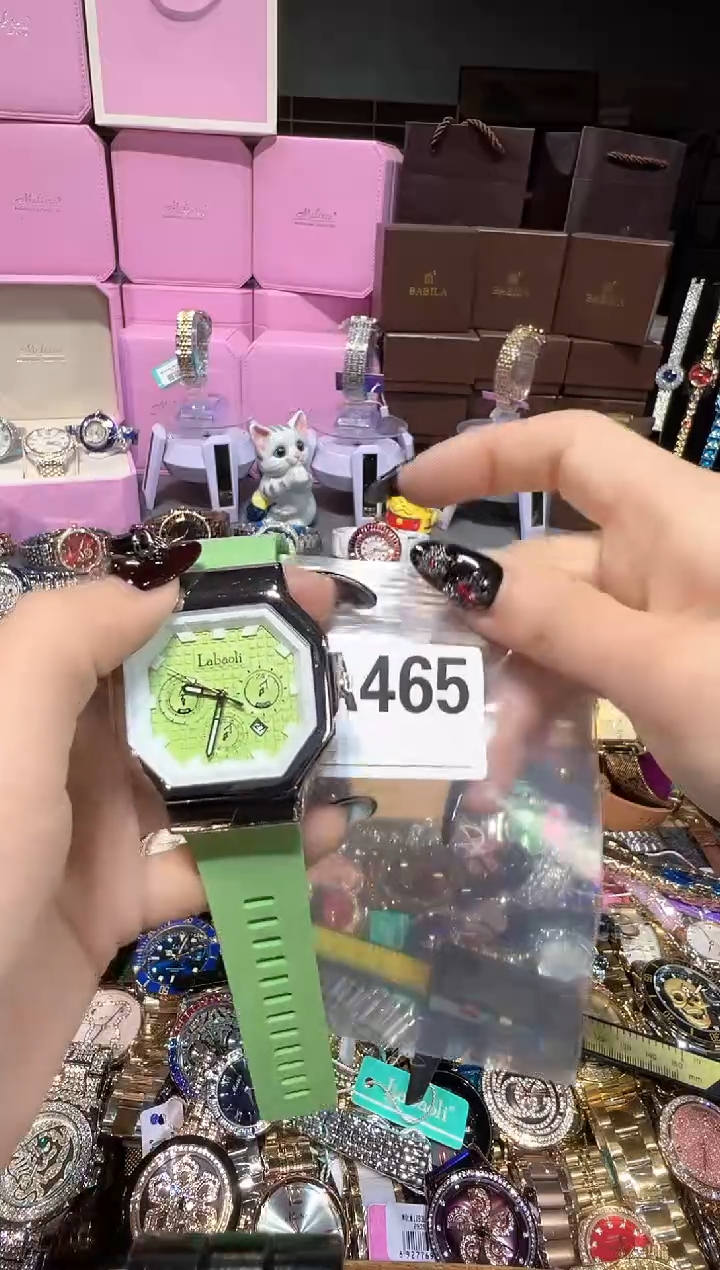 石英机芯不锈钢不锈钢直播定闪专用