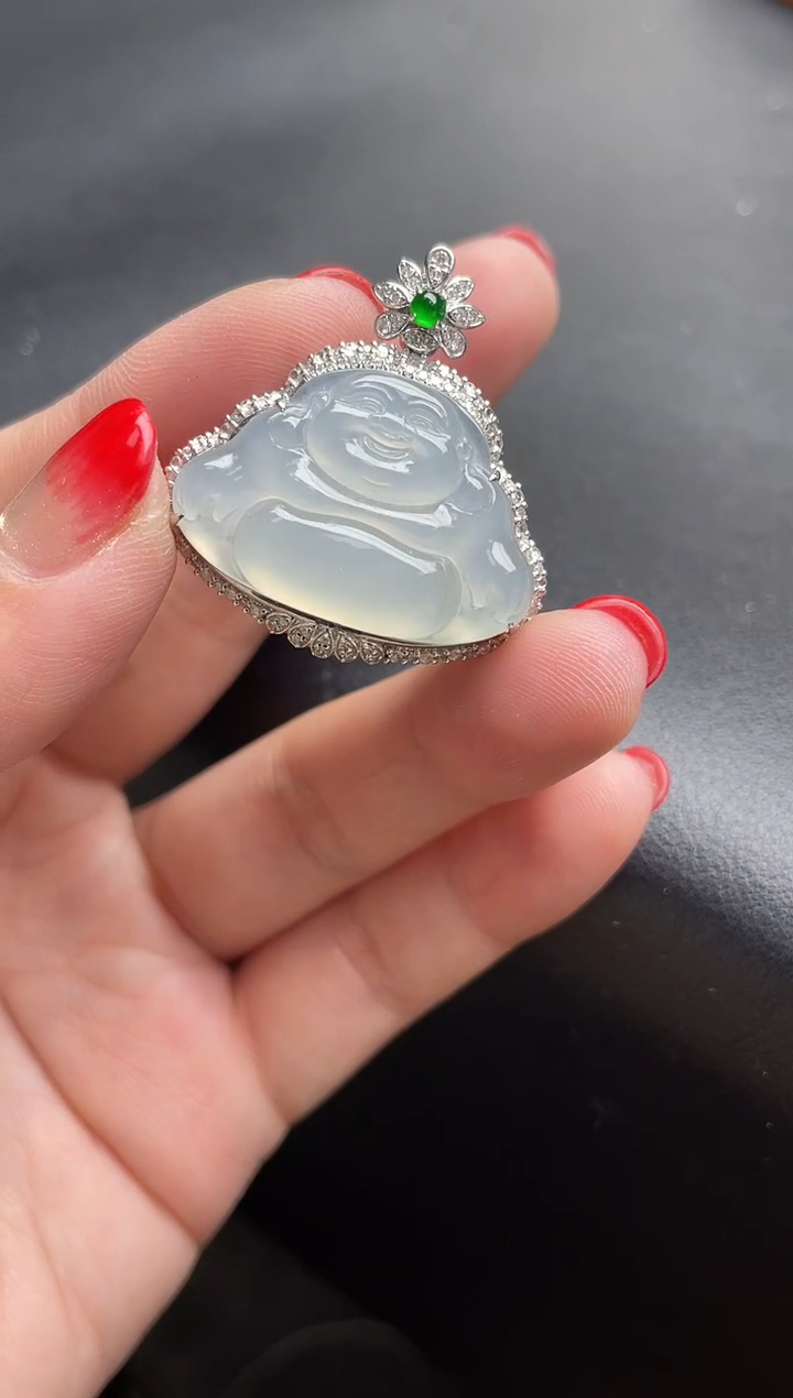 【闪购商品】翡翠颈饰18K金镶嵌回流寄售，不退不换