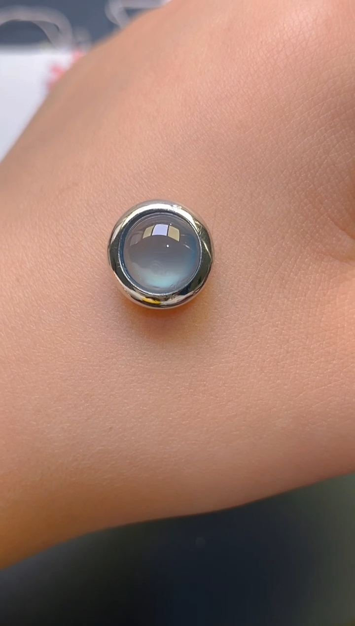 【闪购商品】翡翠耳饰银S925镶嵌天然A货翡翠1