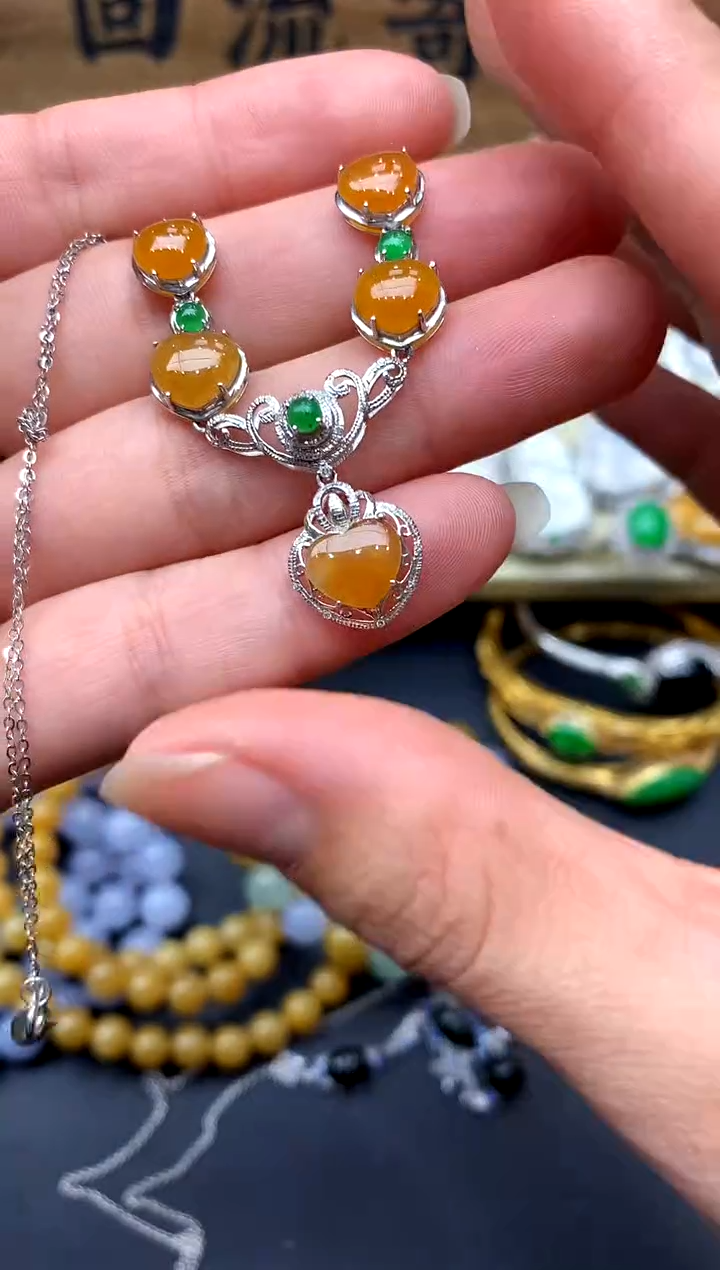 【闪购商品】翡翠颈饰18K金镶嵌353-中国好珍宝