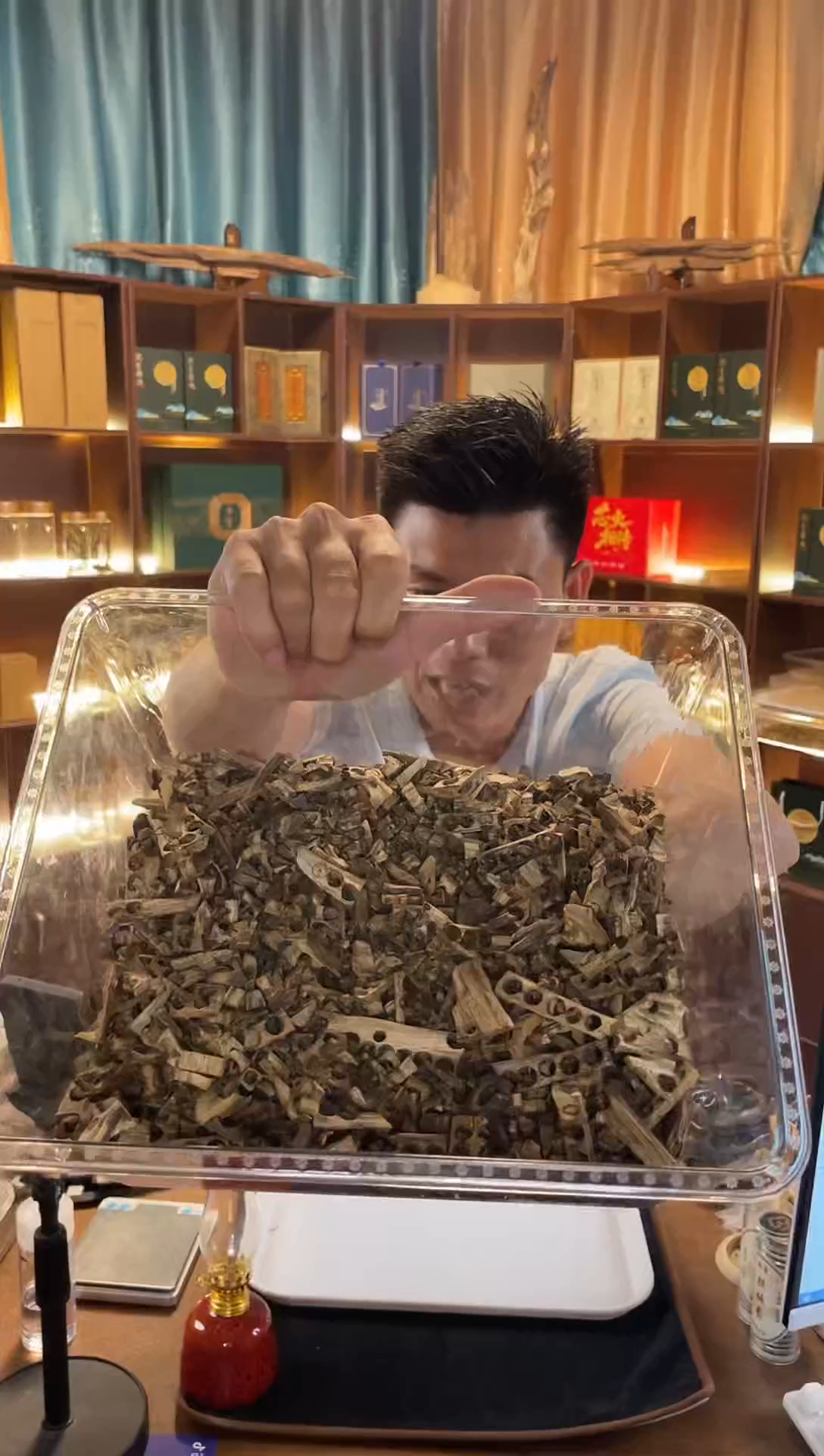 棋楠乌身圆叶边角料