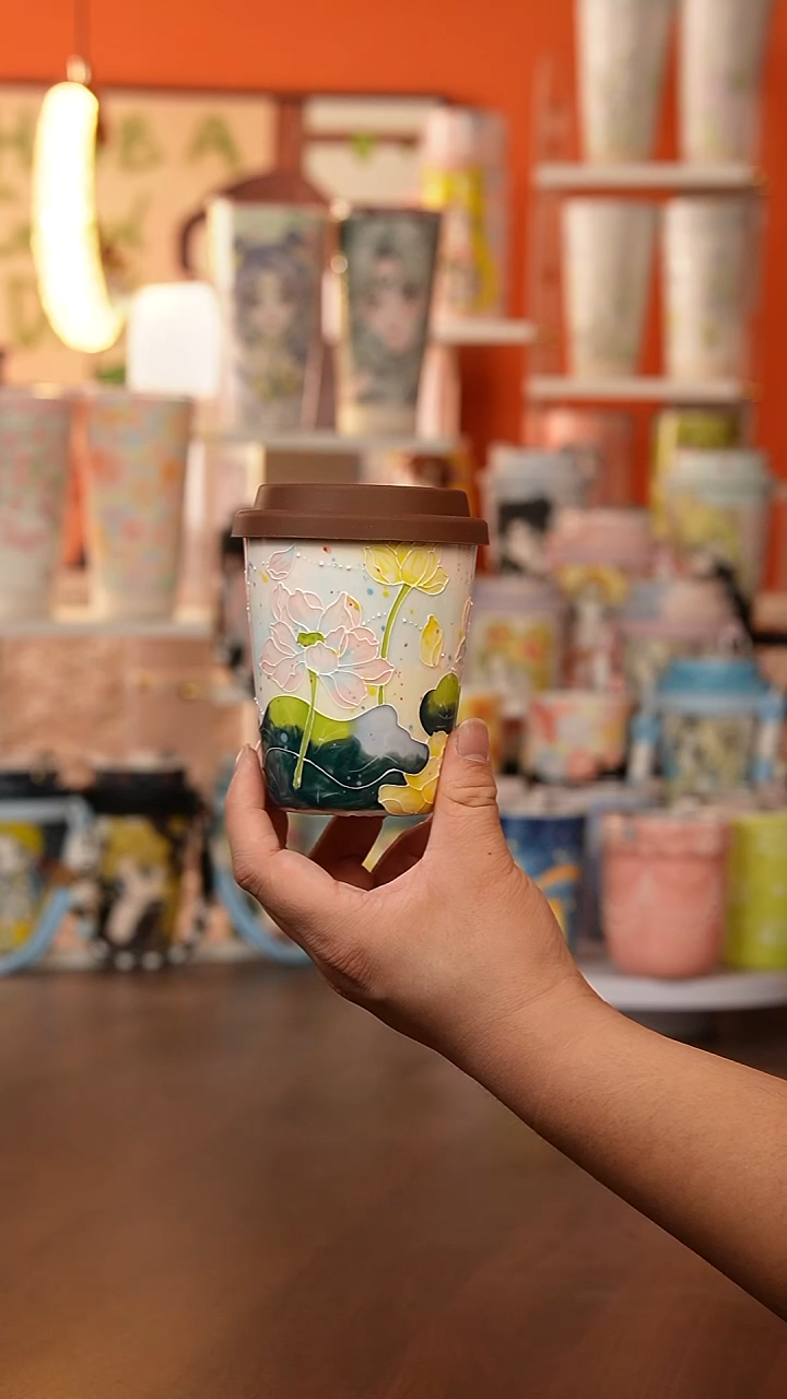 (玉泥）景德镇手工手绘文创陶瓷杯