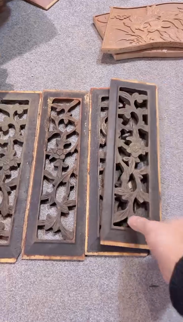 【闪购商品】香樟木老木雕老物件花板