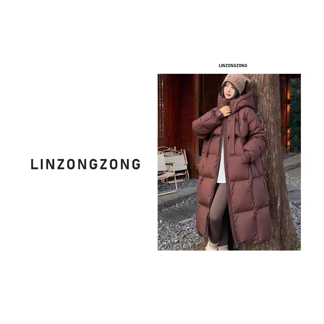 飘带设计款2025过膝长款加厚大被子棉服保暖秋冬外套