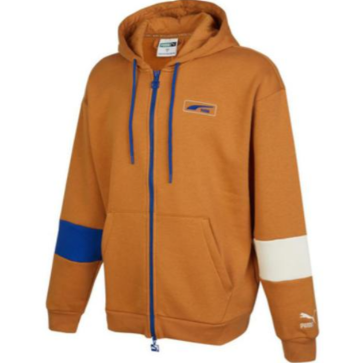 PUMA/彪马【大仓】男女款撞色抽绳连帽刺绣拉链夹克外套 539729-74
