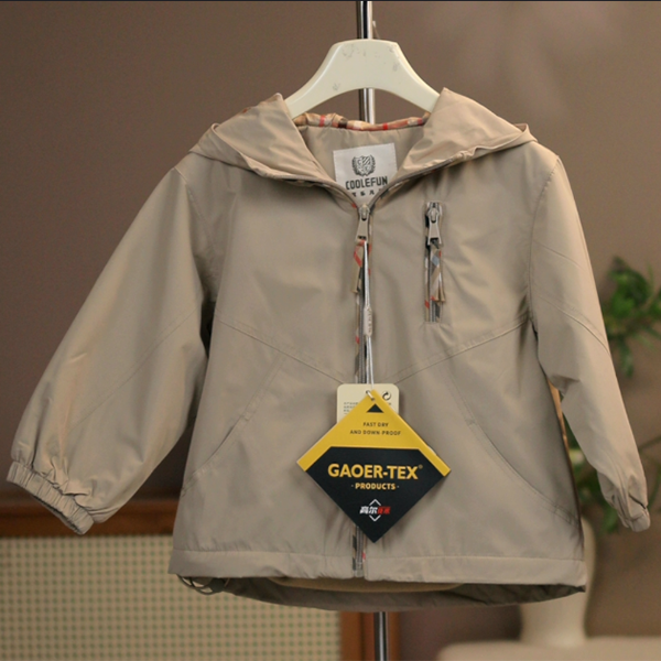 童装新款秋季儿童新品加绒连帽格纹长袖秋款外套175002