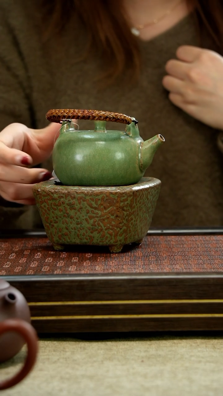 【闪购商品】柴烧 平安提梁壶 紫砂壶