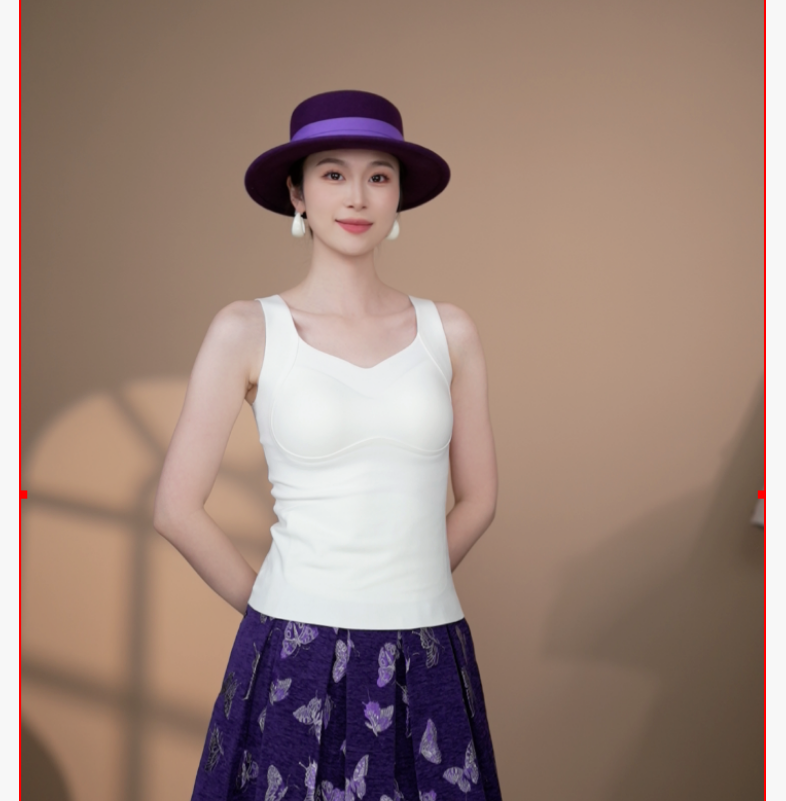 小井定制私服【】无痕锁温带胸垫背心吊带J25W773