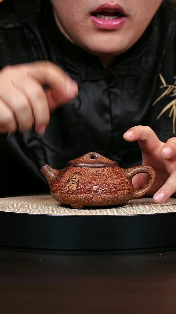 茶壶紫砂石瓢 柴烧
