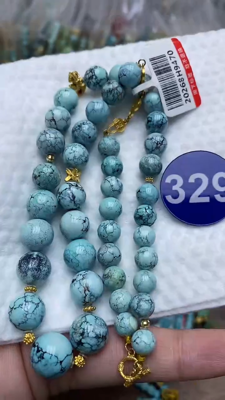 【闪购商品】绿松石项链18K金镶嵌329