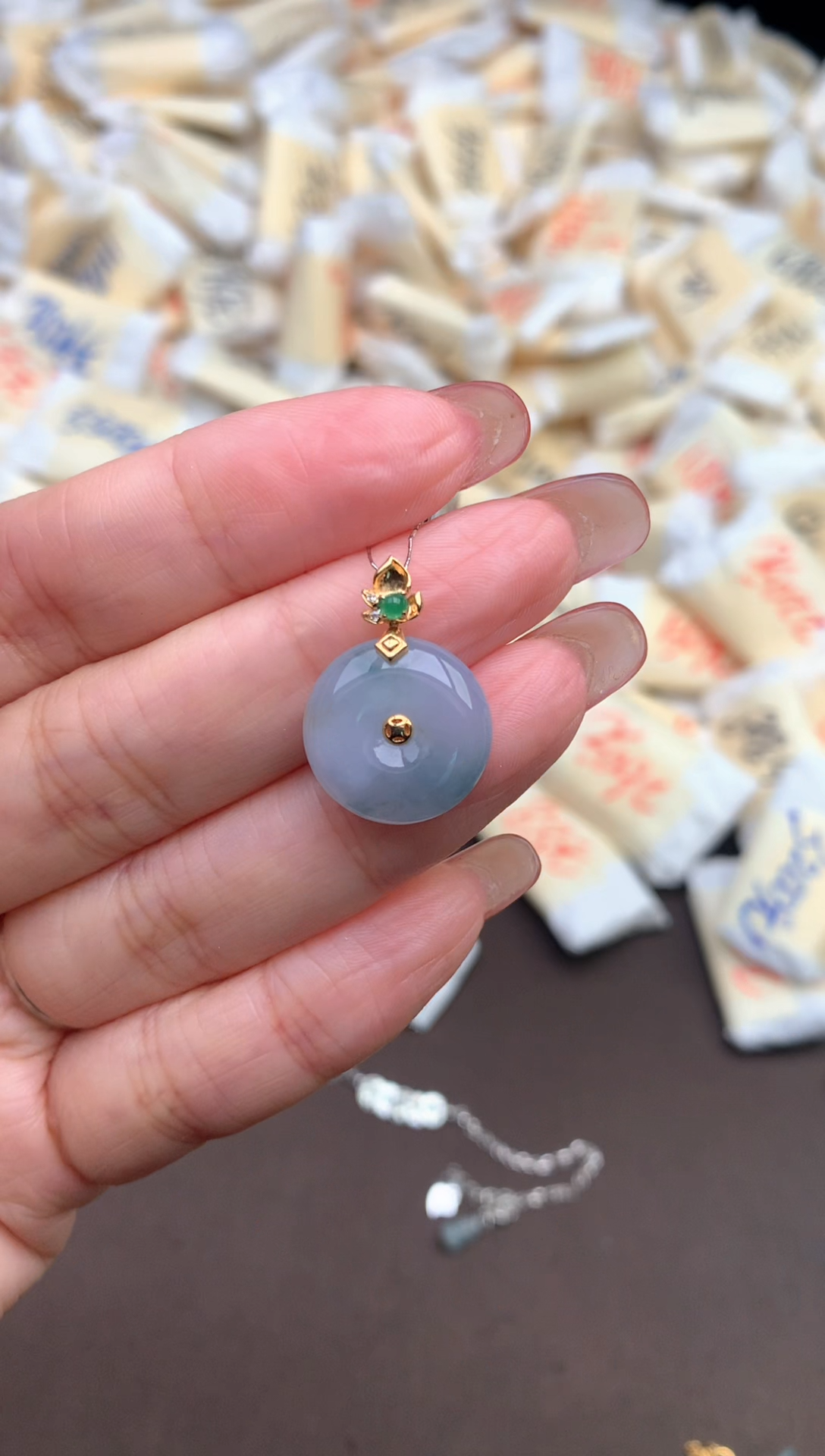 【闪购商品】翡翠颈饰18K金镶嵌—