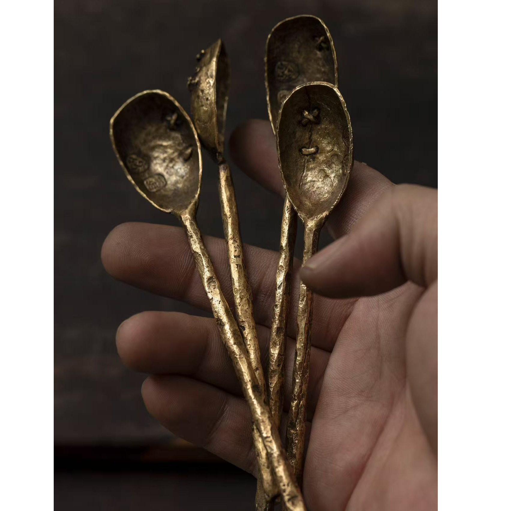 【雅柯茶缘】原创手工 蒋系列铜茶勺 高档