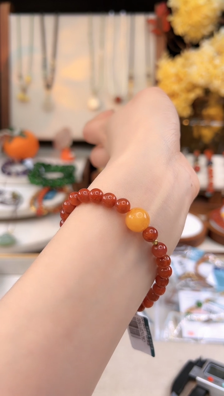 【闪购商品】南红玛瑙手饰18K金镶嵌@@C921C011500