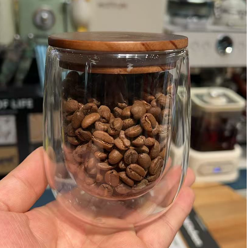 双层玻璃杯储物罐