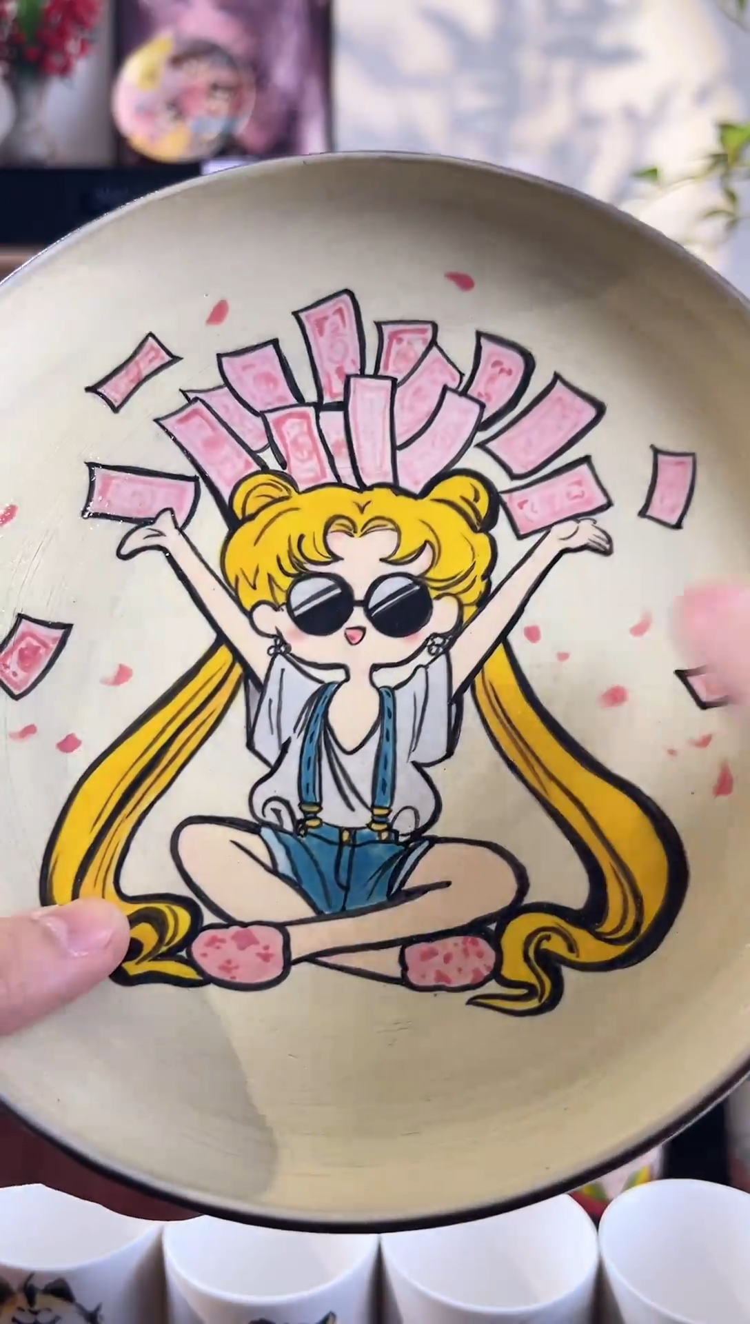 【闪购商品】摆件手工手绘陶瓷小杯杯