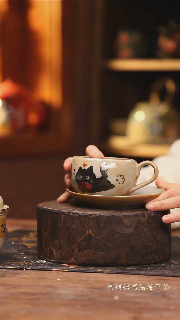 陶瓷景德镇高温釉下手绘陶瓷@L501@