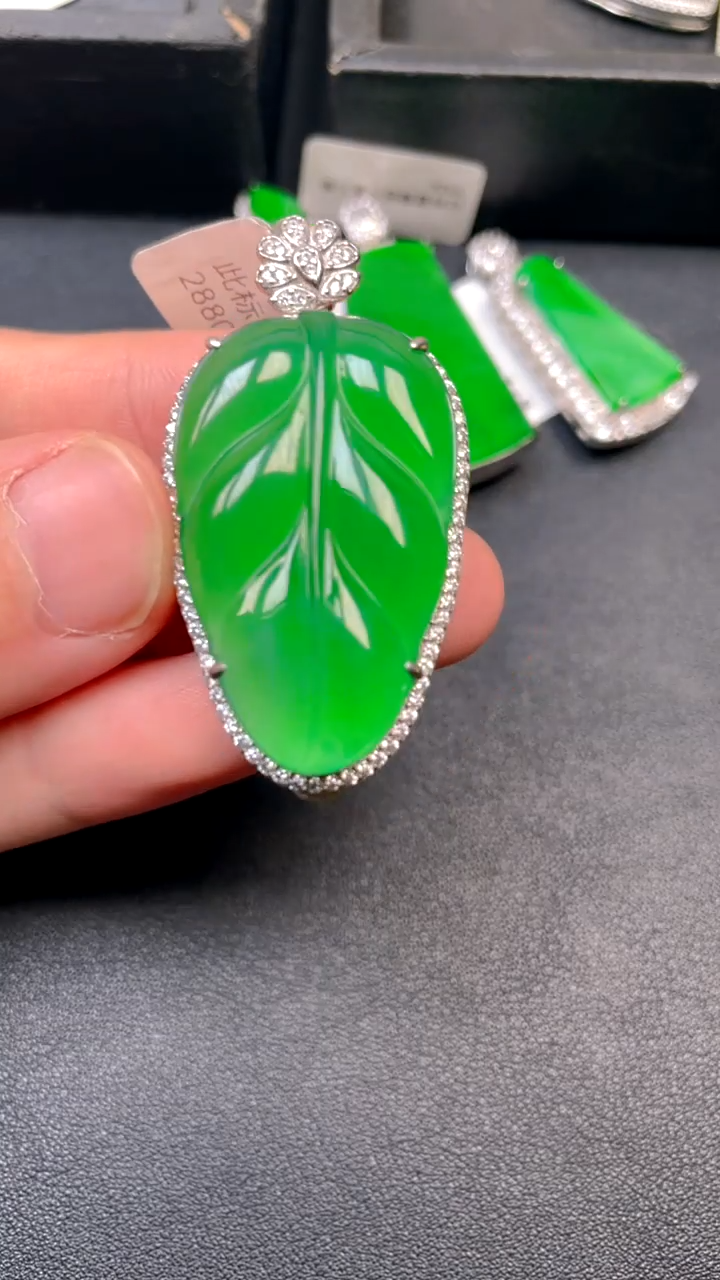 吊坠(不含链)银S925镶嵌翡翠吊坠