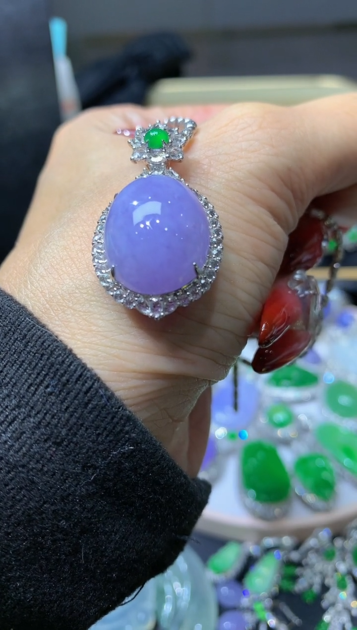 【闪购商品】定制翡翠18K金镶嵌团购