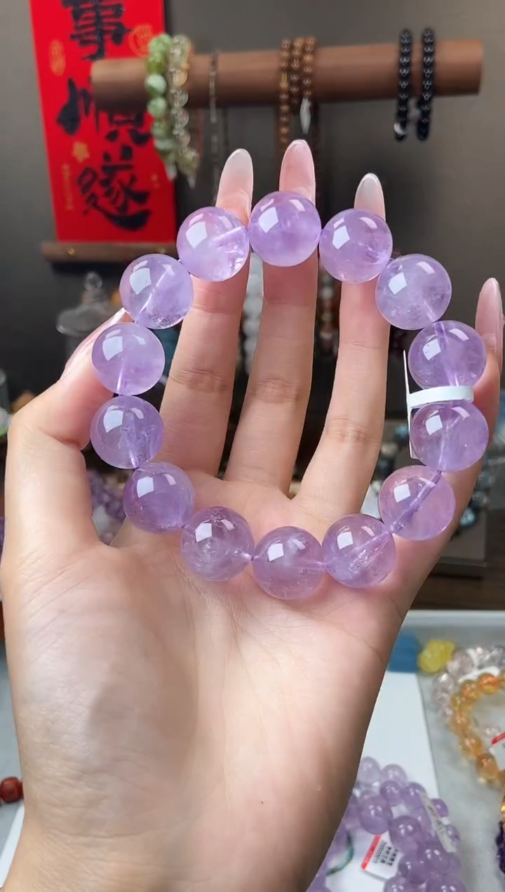 水晶手串未镶嵌16m紫阿赛