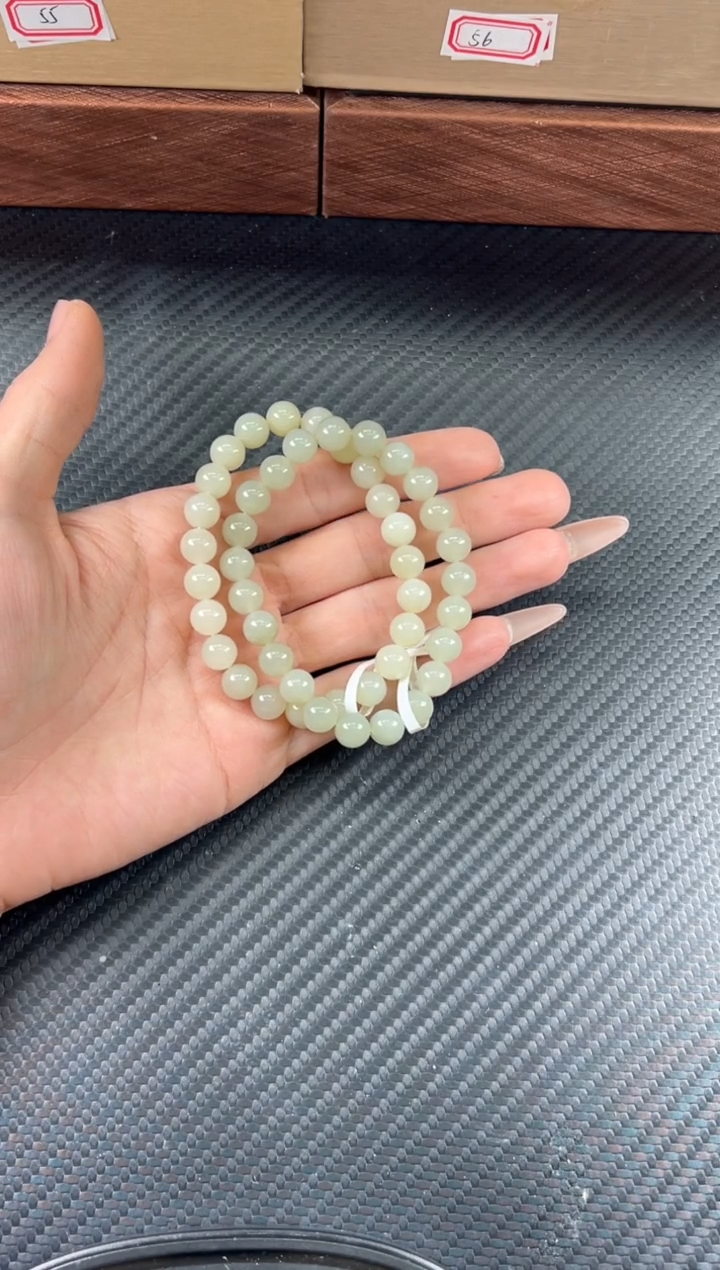 未镶嵌手串和田玉且末近矿微色差卡8多样性发货拍一发一