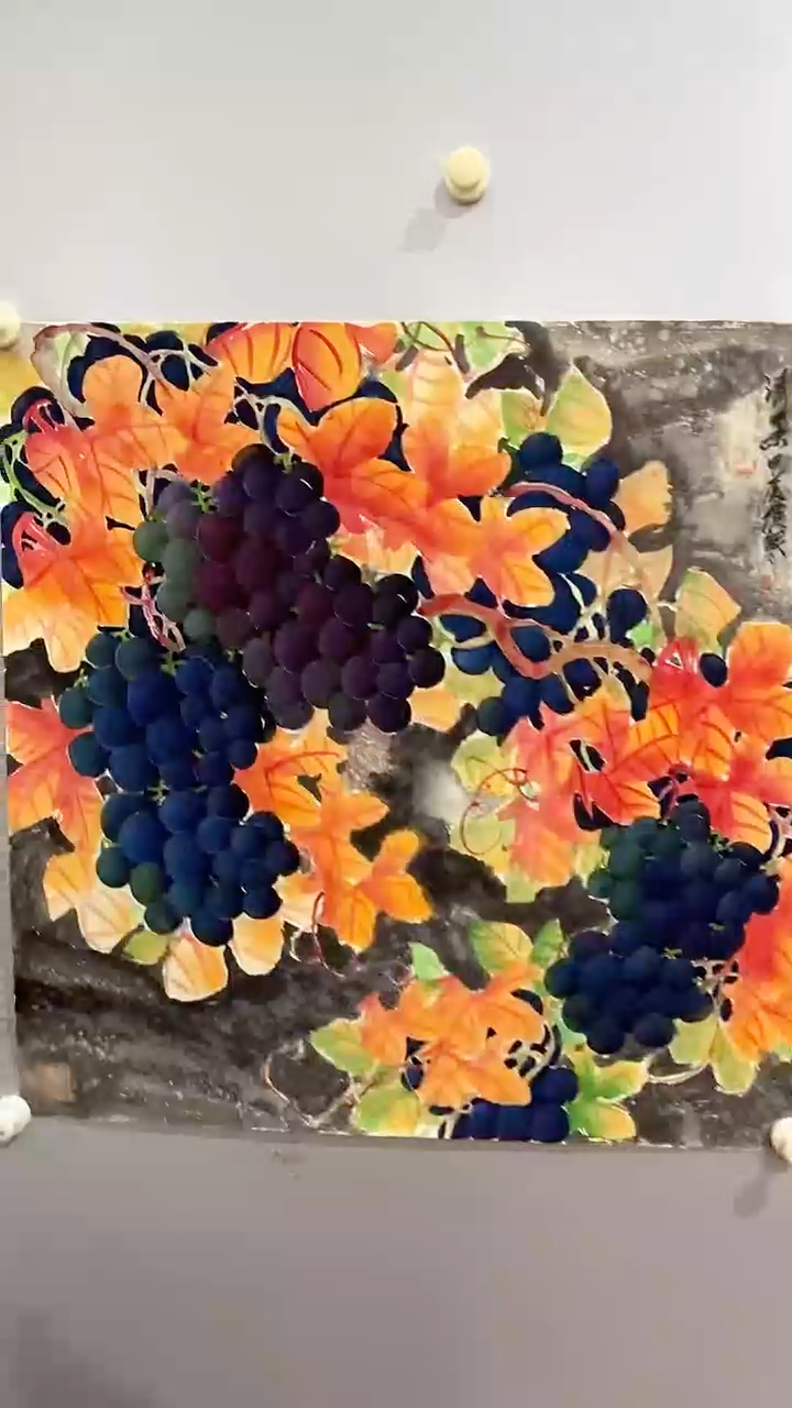 国画侯银银国画作品葡萄4平尺