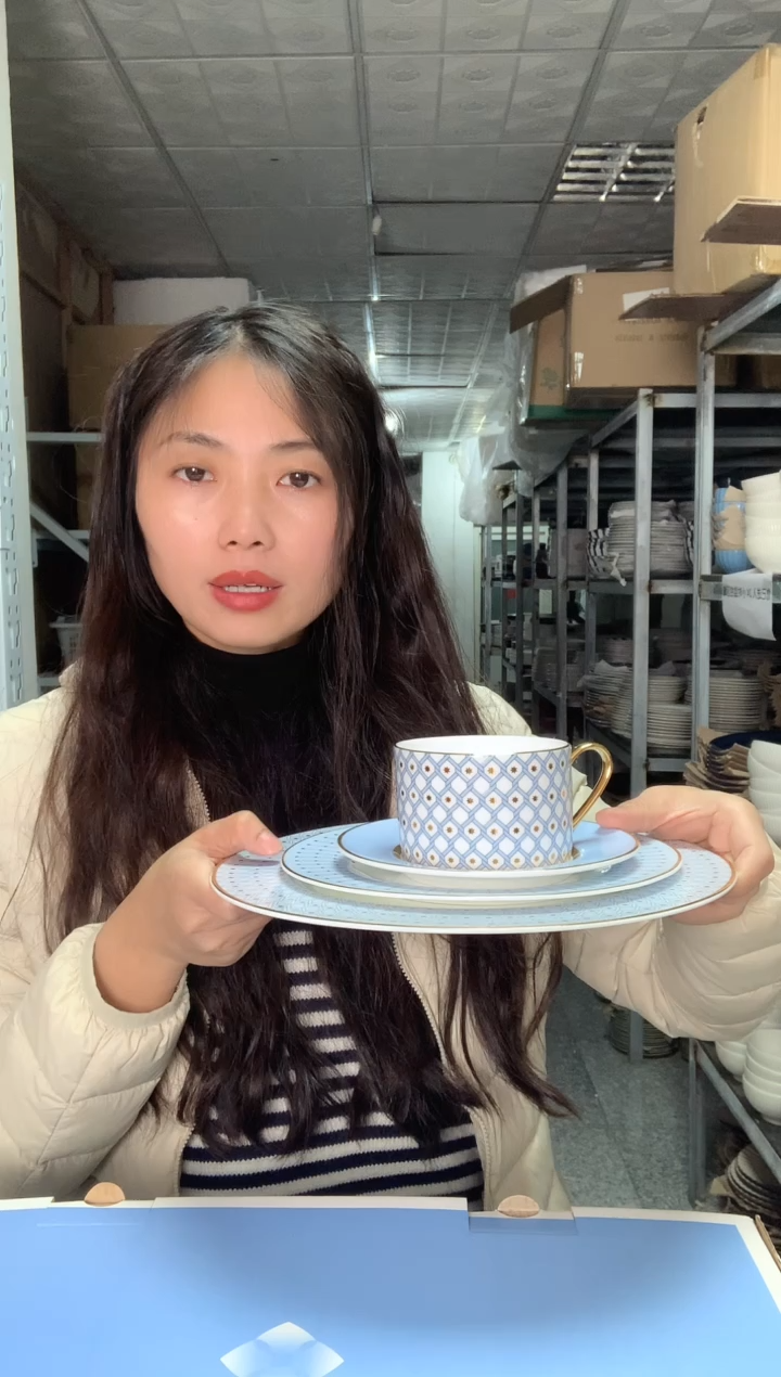 【闪购商品】瓷片陶瓷原单CC226餐具四件套