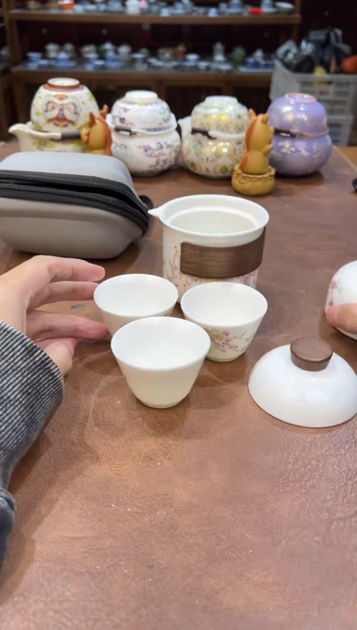 真的很便宜会开片的旅行茶具