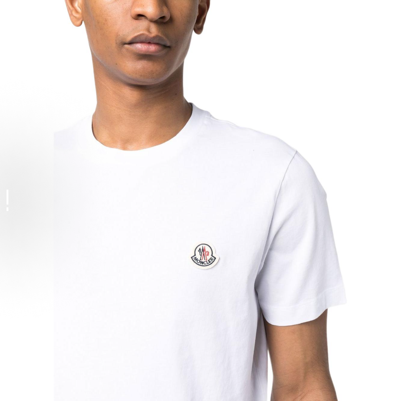 Moncler盟可睐 纯色圆领徽标刺绣短袖T恤8C00025829H8001