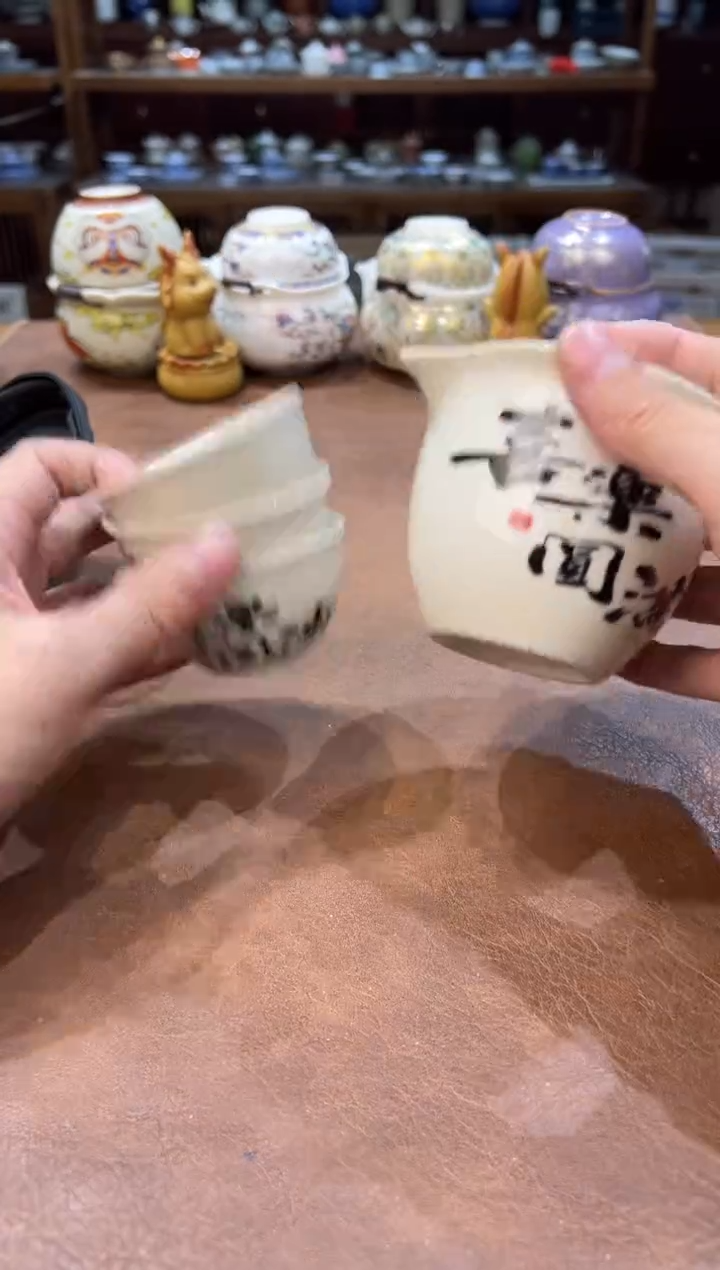 真的很便宜超好看会开片的旅行茶具