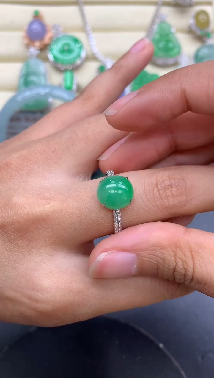 【闪购商品】翡翠戒指18K金镶嵌272-中国好珍宝