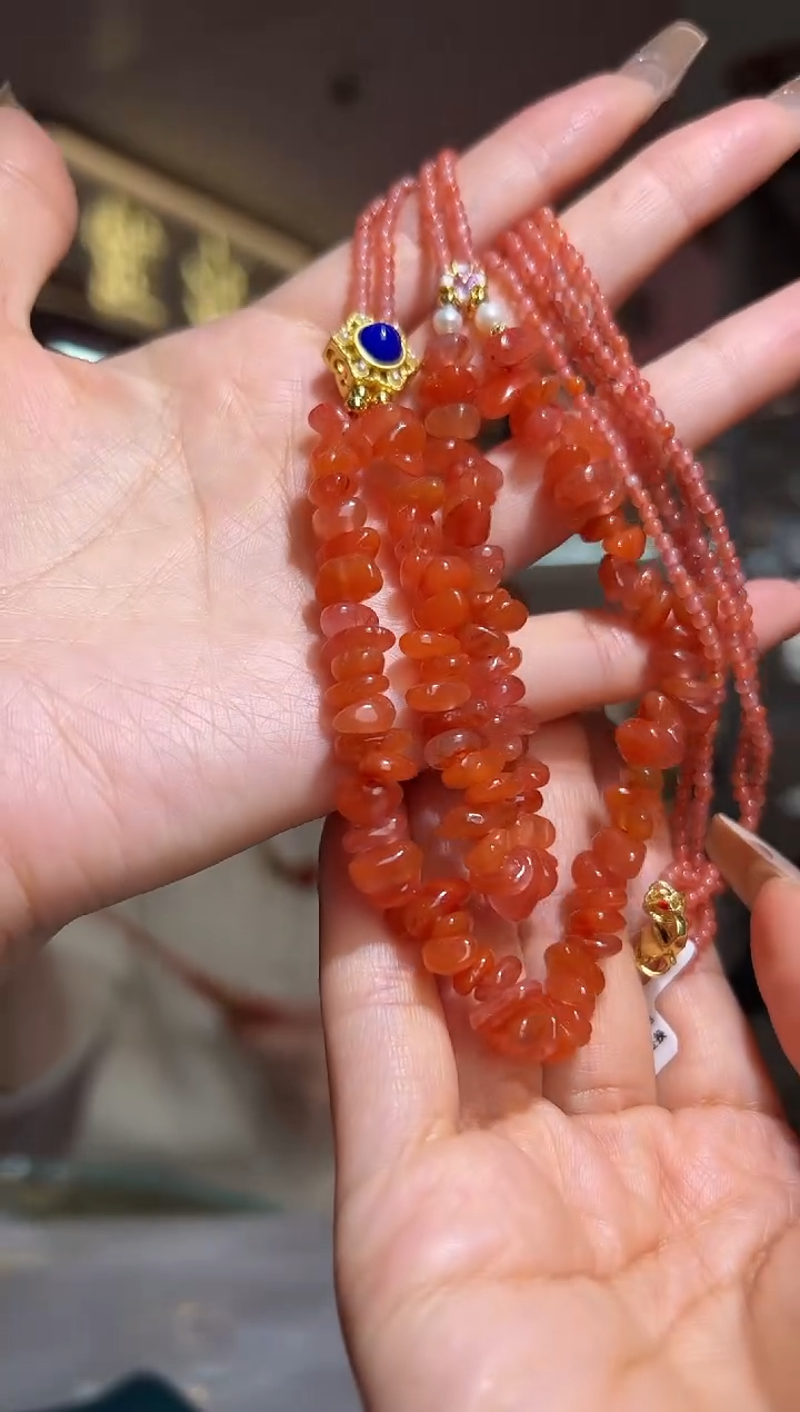 未镶嵌珠串南红玛瑙12.8-2mm（多样发其一）922005120128