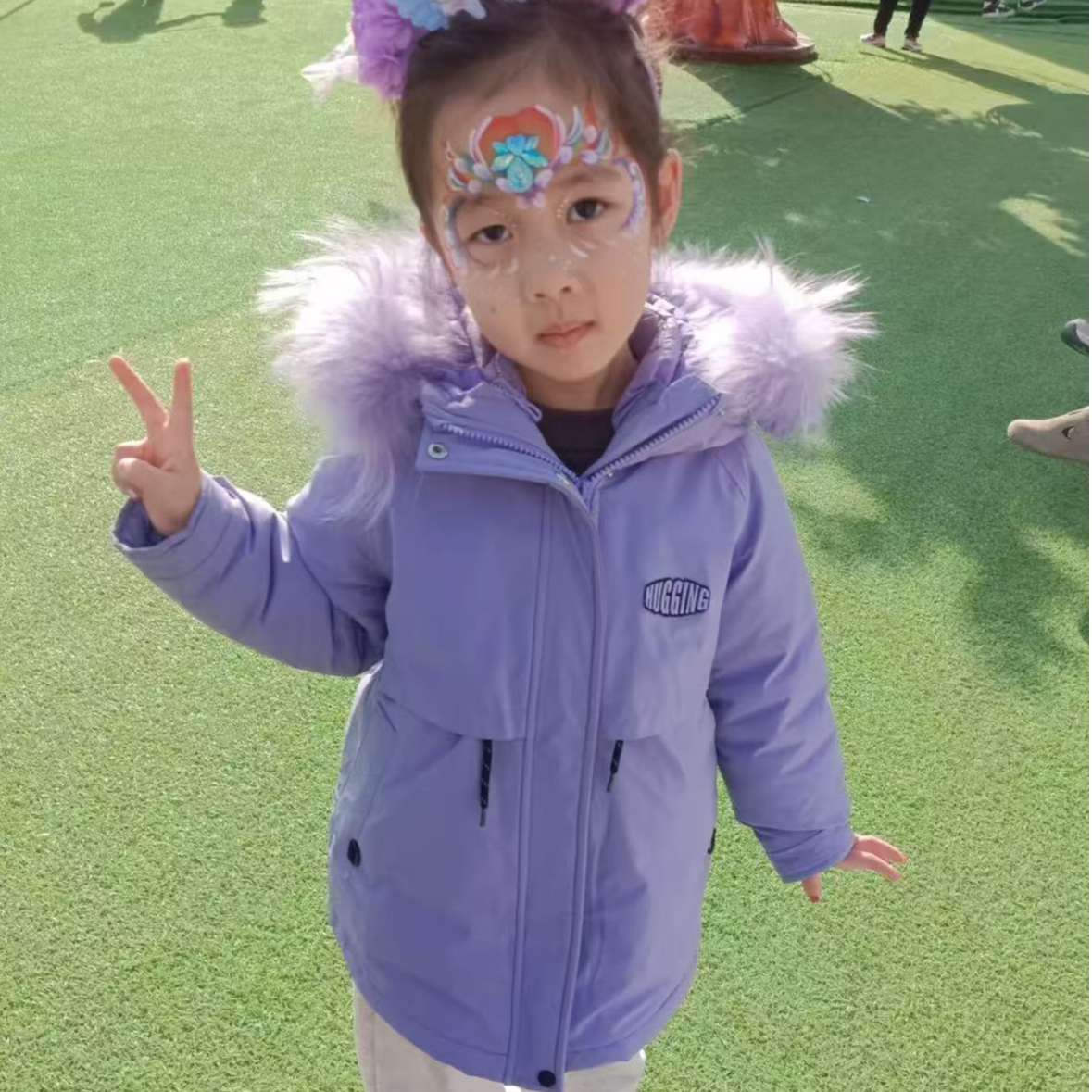 【T0419】专柜正品剪标，女童&派克风收腰羽绒服F2ACM4256